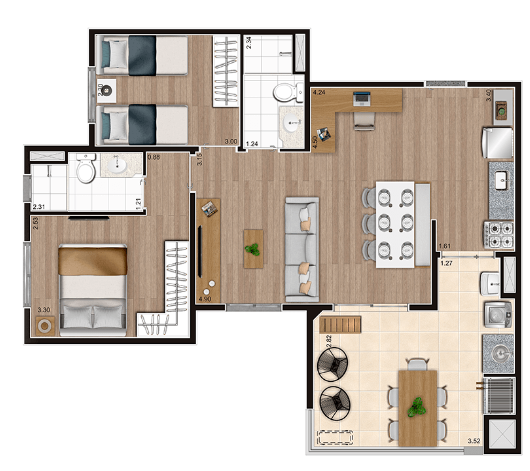 Apartamento à venda com 3 quartos, 67m² - Foto 15