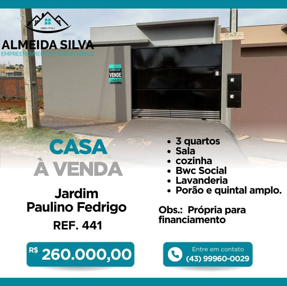 Casa, 3 quartos - Foto 1