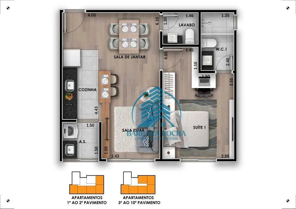 Apartamento, 1 quarto, 46 m² - Foto 7