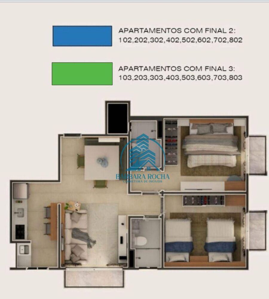Apartamento, 2 quartos, 56 m² - Foto 6
