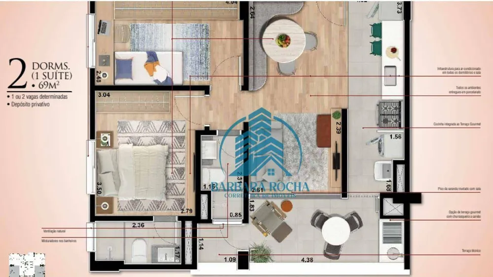 Apartamento, 2 quartos, 68 m² - Foto 6