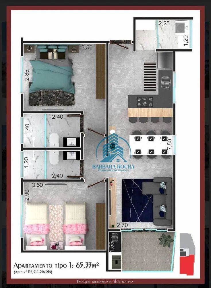Apartamento, 2 quartos, 57 m² - Foto 6