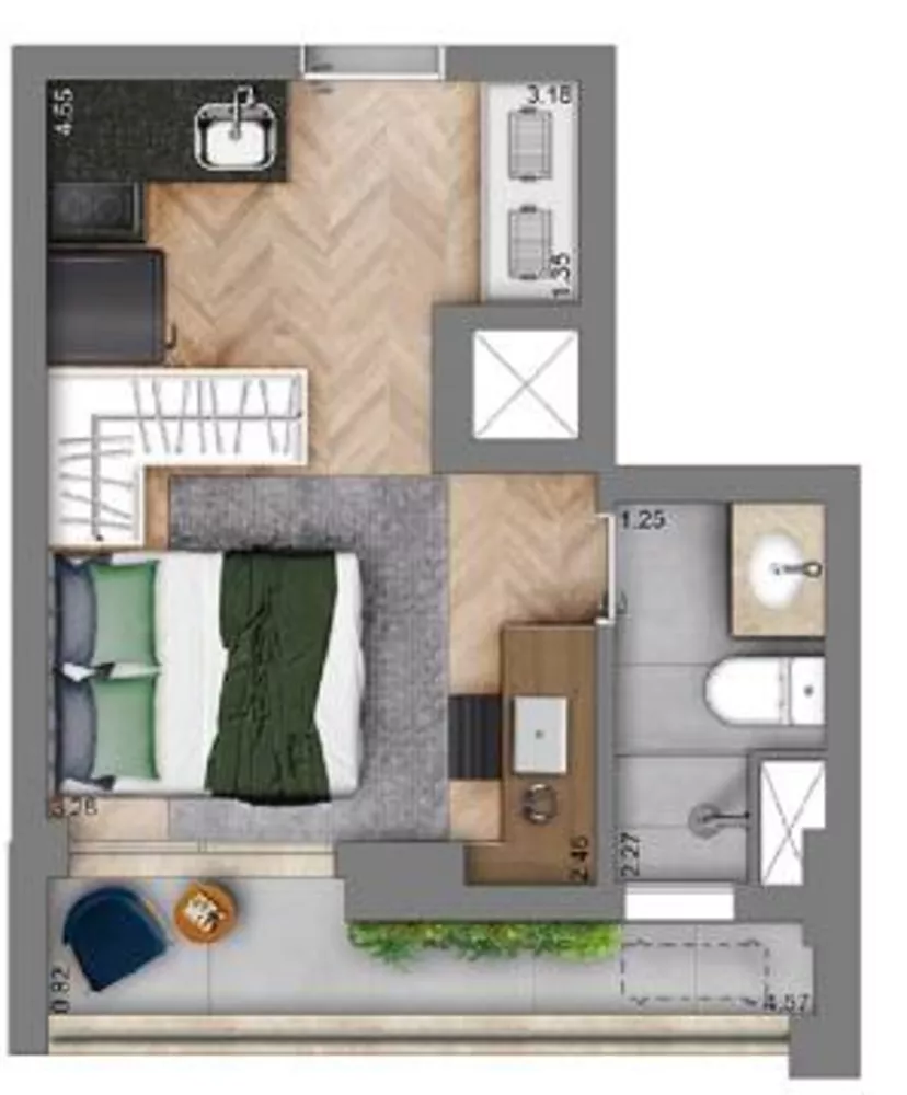 Apartamento à venda com 1 quarto, 24m² - Foto 5