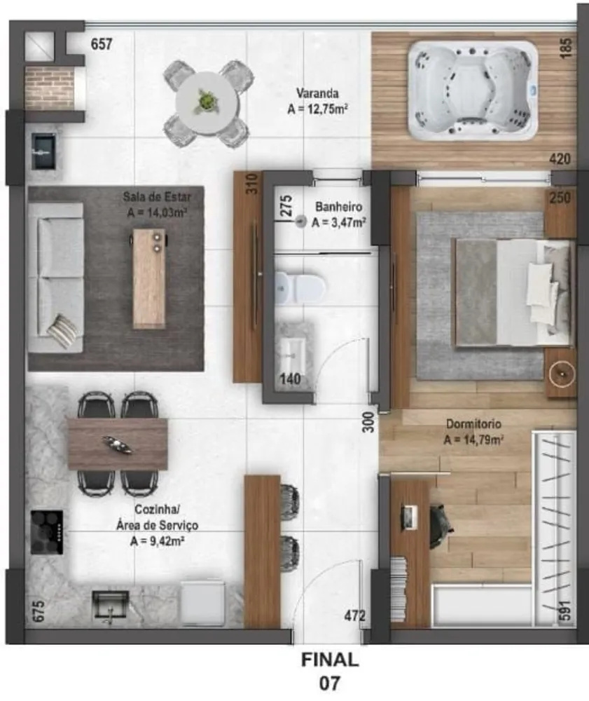 Apartamento, 2 quartos, 52 m² - Foto 7