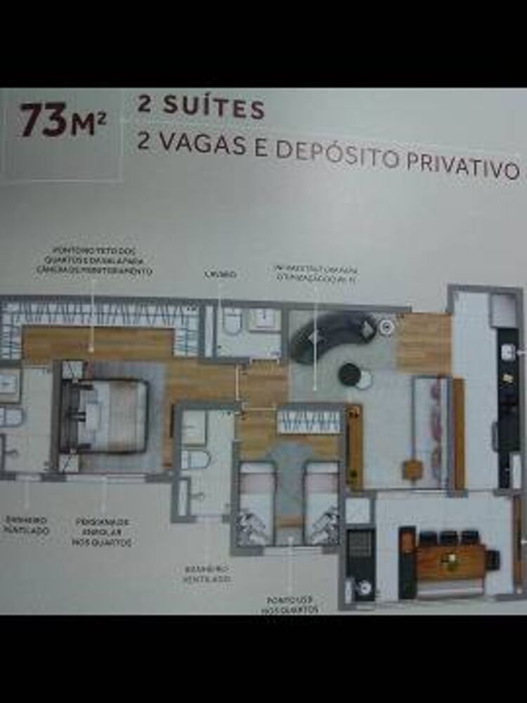 Apartamento à venda com 2 quartos, 73m² - Foto 1