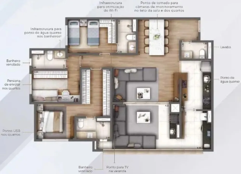 Apartamento, 3 quartos, 119 m² - Foto 6