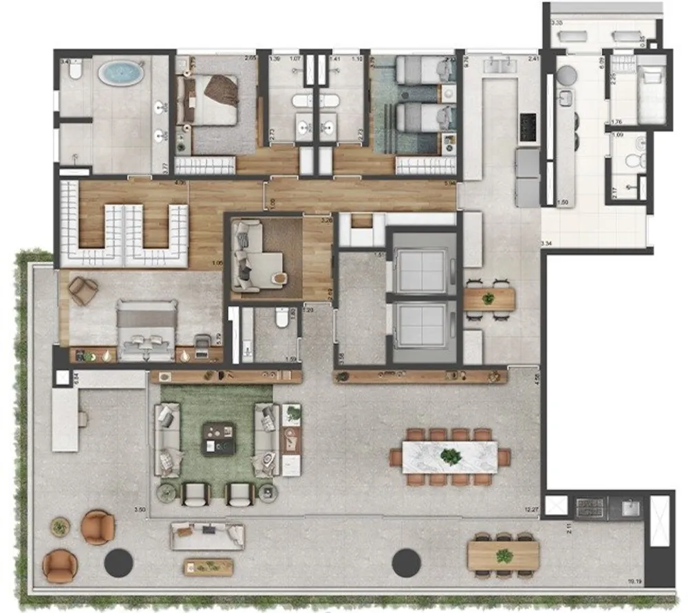 Apartamento, 3 quartos, 317 m² - Foto 1