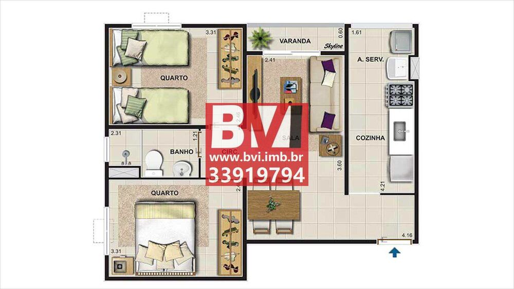 Apartamento, 2 quartos, 48 m² - Foto 11