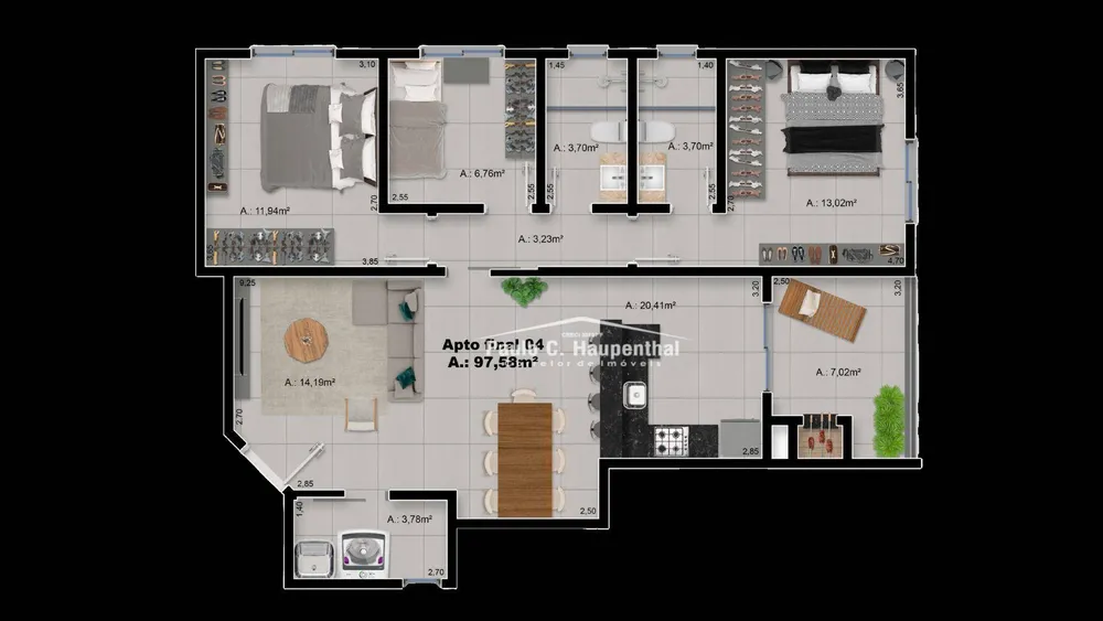 Apartamento, 3 quartos, 97 m² - Foto 3