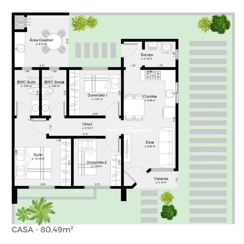 Casa, 3 quartos, 80 m² - Foto 2