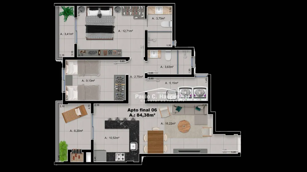 Apartamento, 2 quartos, 84 m² - Foto 6
