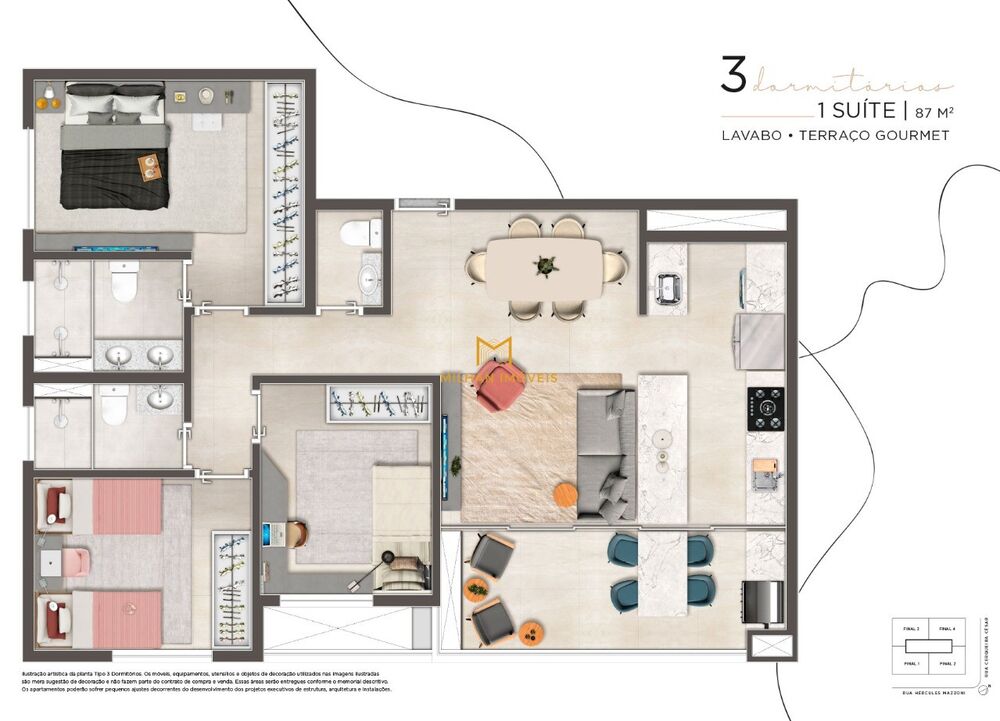 Apartamento, 3 quartos, 87 m² - Foto 7