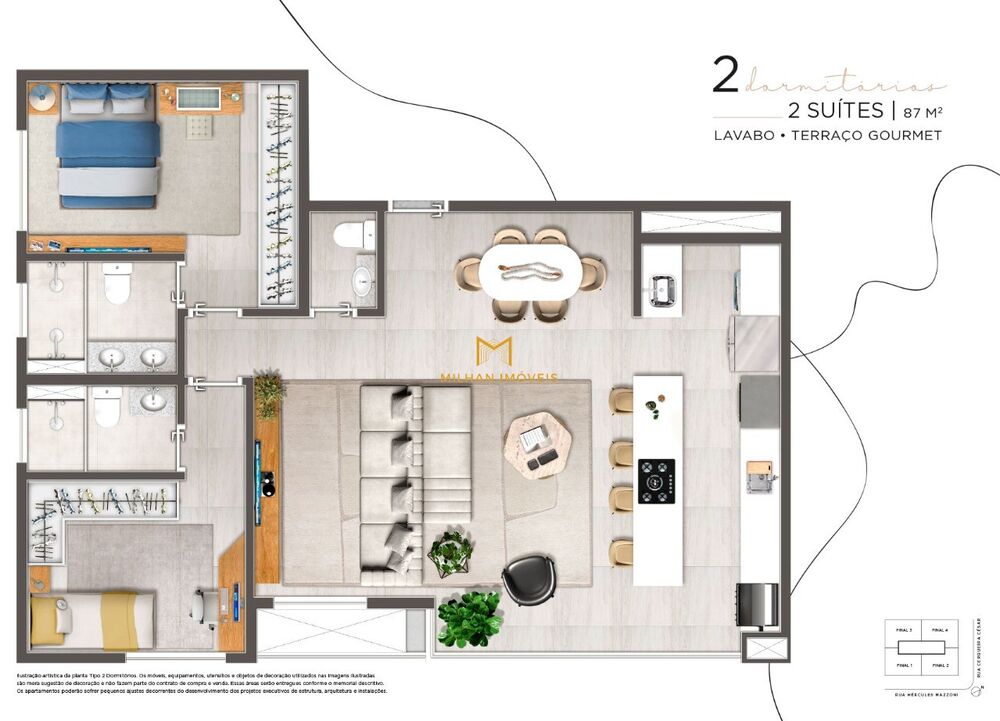 Apartamento, 3 quartos, 87 m² - Foto 3