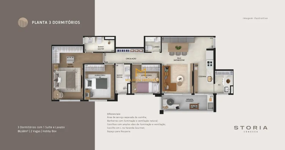 Apartamento, 2 quartos, 114 m² - Foto 14
