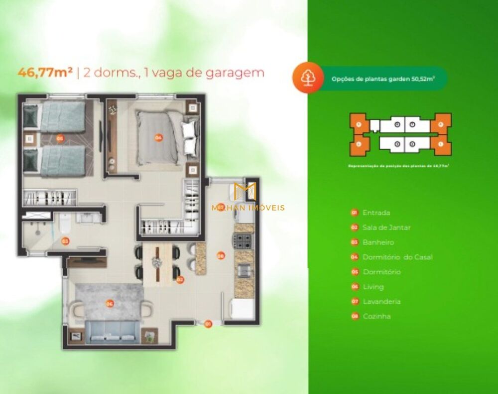 Apartamento, 2 quartos, 46 m² - Foto 7