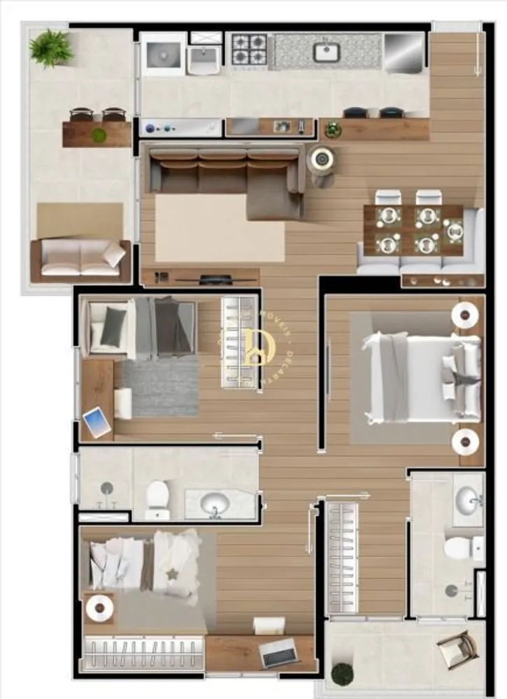 Apartamento, 2 quartos, 64 m² - Foto 3