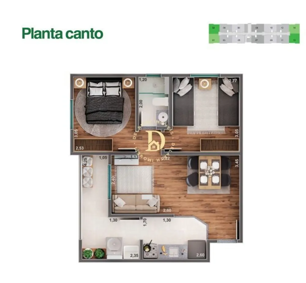 Apartamento, 2 quartos, 51 m² - Foto 5