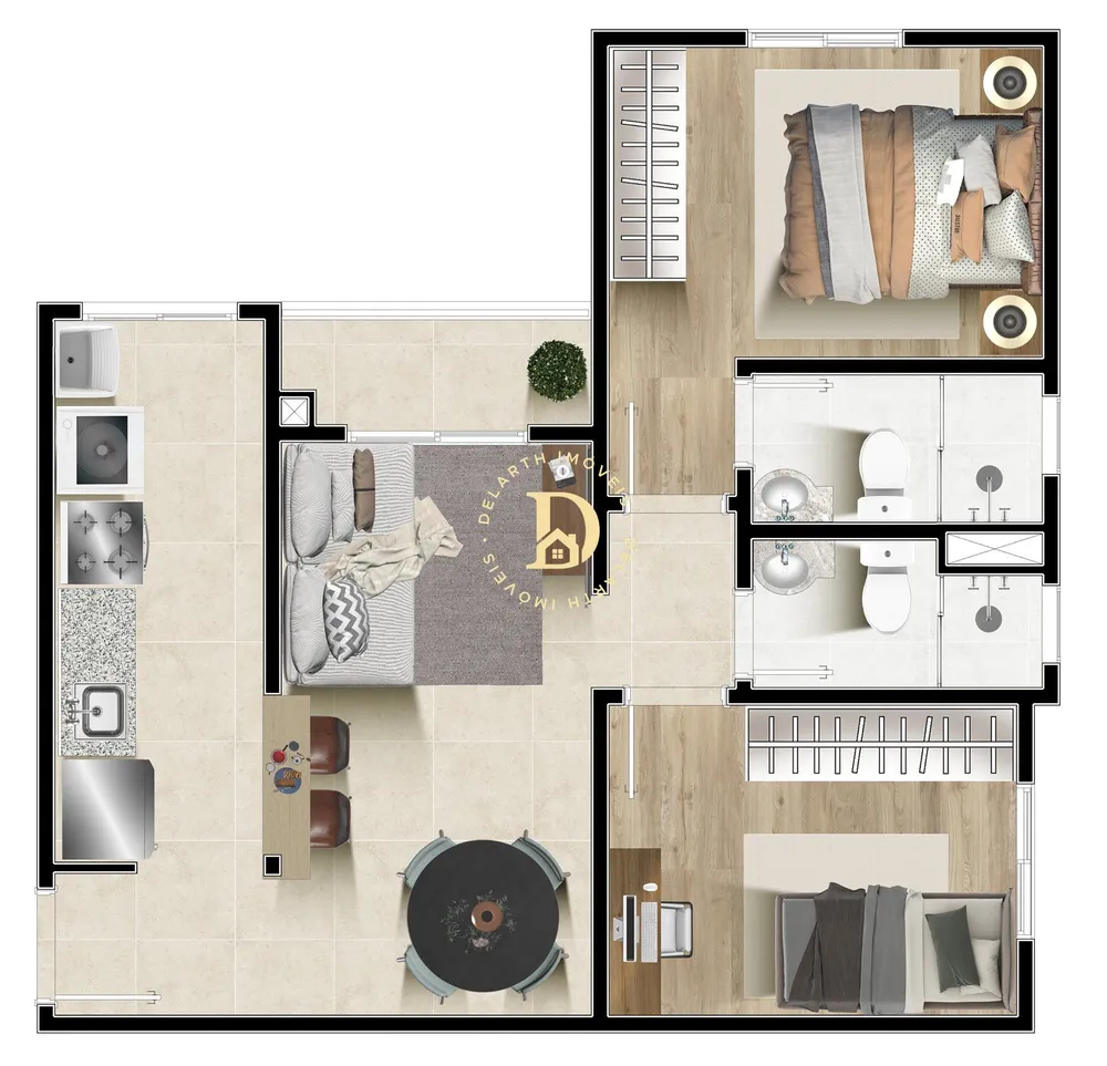 Apartamento, 2 quartos, 50 m² - Foto 7