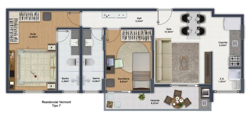 Apartamento, 2 quartos, 65 m² - Foto 9