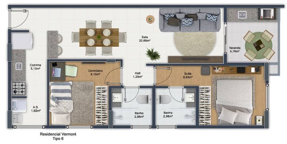 Apartamento, 2 quartos, 65 m² - Foto 13