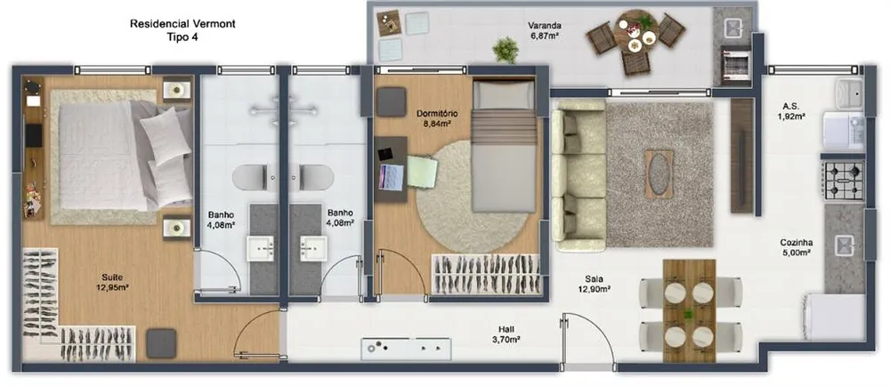 Apartamento, 2 quartos, 65 m² - Foto 14