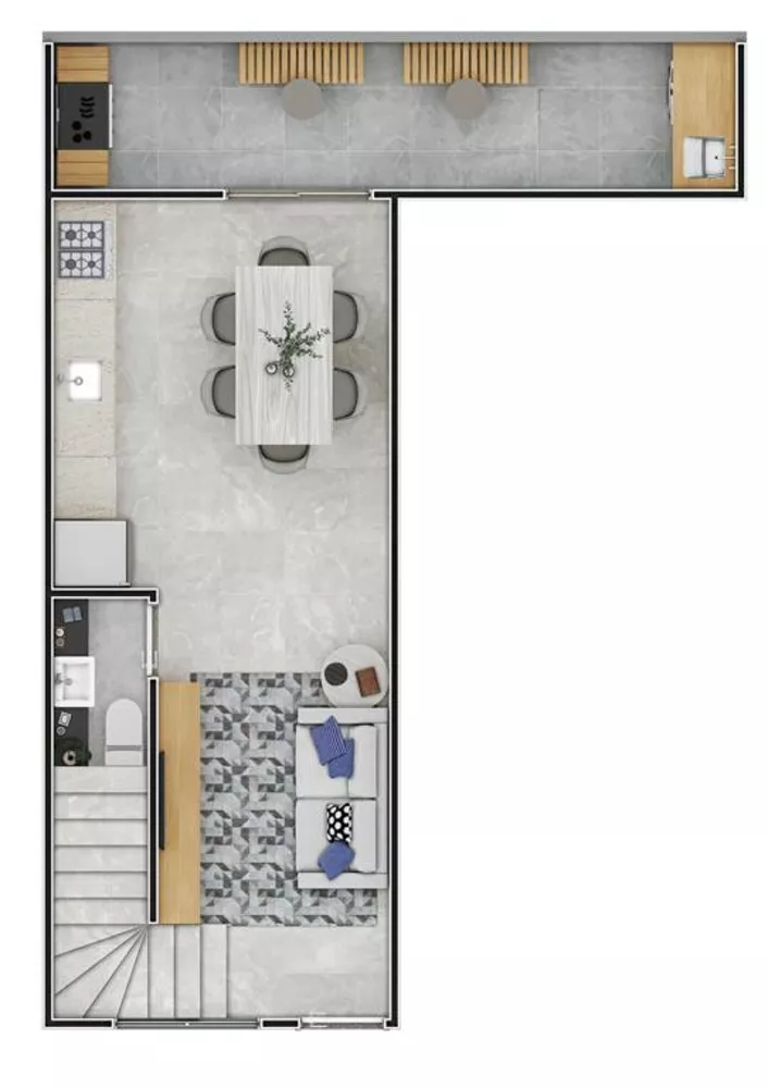 Sobrado, 2 quartos, 62 m² - Foto 4