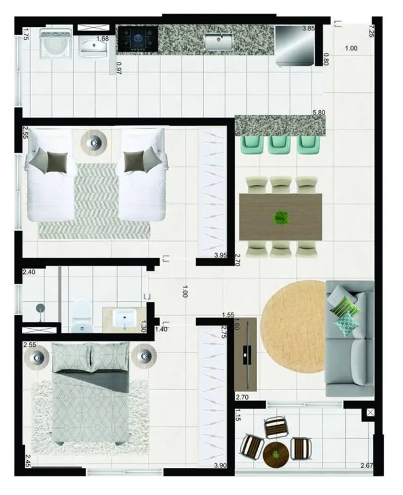 Apartamento, 2 quartos, 62 m² - Foto 4
