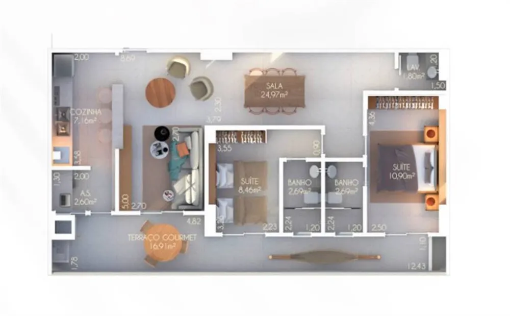 Apartamento, 2 quartos, 89 m² - Foto 8