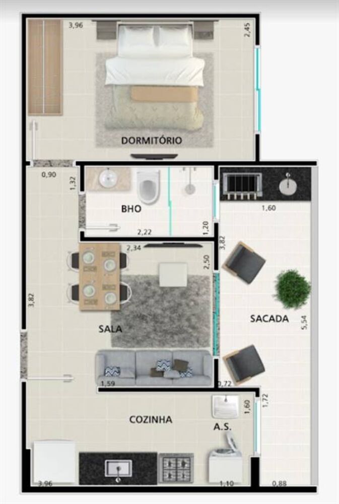 Apartamento, 1 quarto, 41 m² - Foto 8