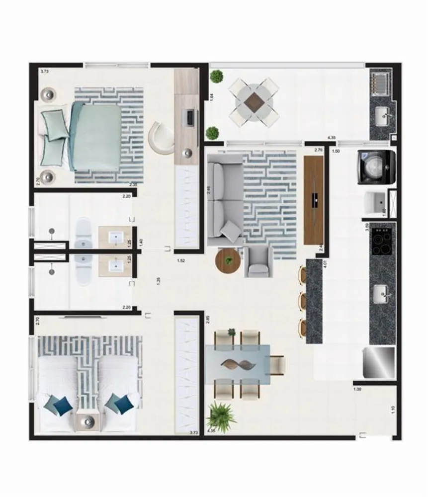 Apartamento, 2 quartos, 73 m² - Foto 4