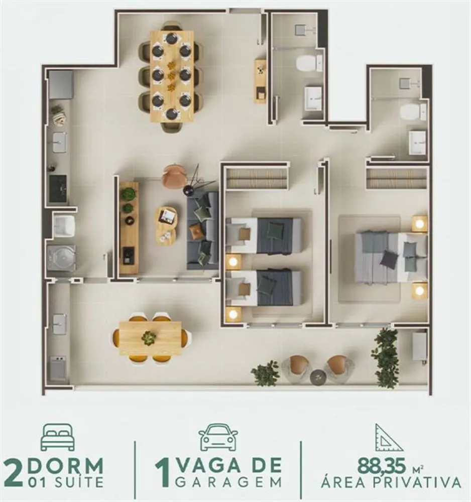 Apartamento, 2 quartos, 88 m² - Foto 14