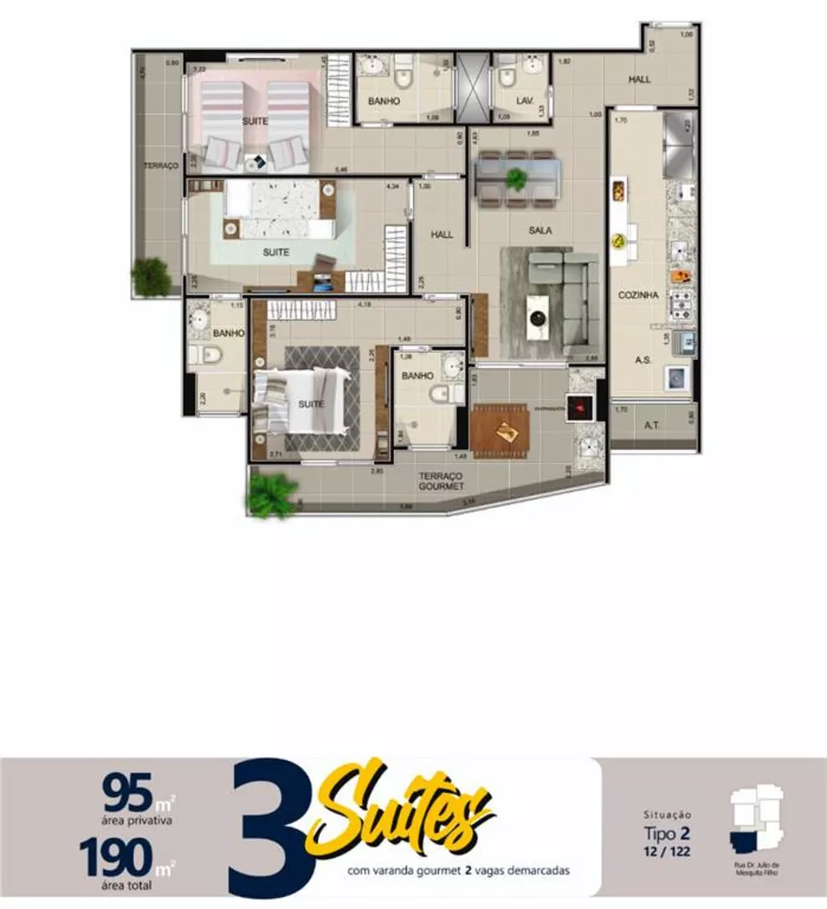 Apartamento à venda com 3 quartos, 96m² - Foto 6