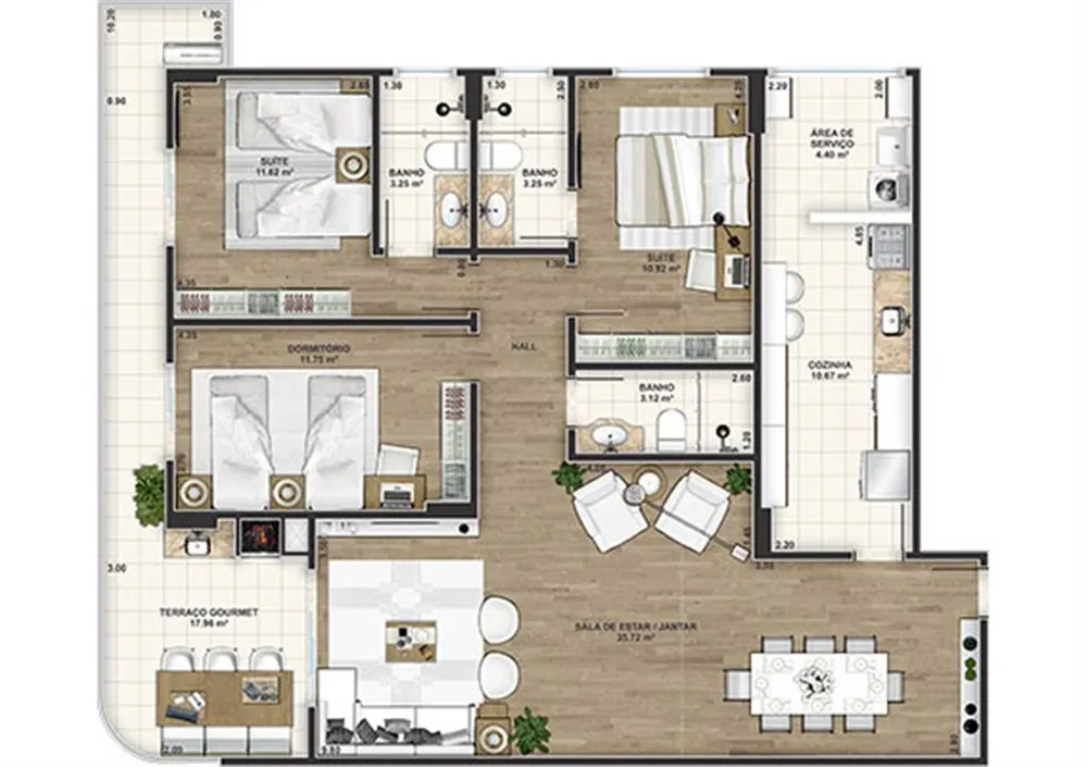 Apartamento, 3 quartos, 130 m² - Foto 16