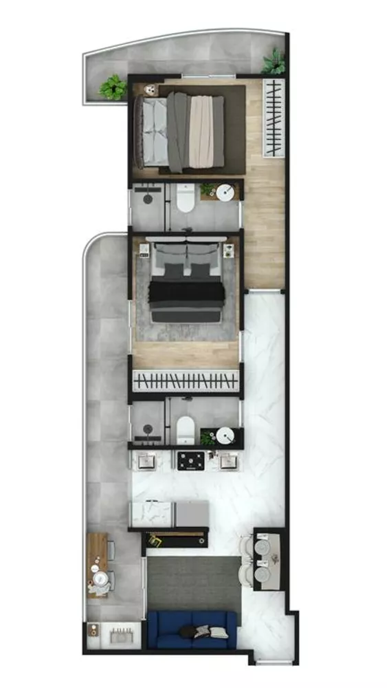 Apartamento à venda com 2 quartos, 59m² - Foto 21