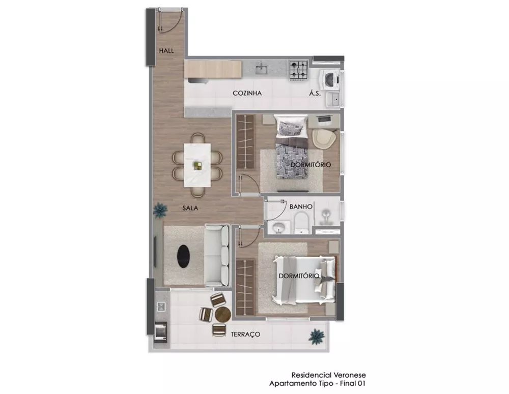 Apartamento à venda com 2 quartos, 58m² - Foto 8