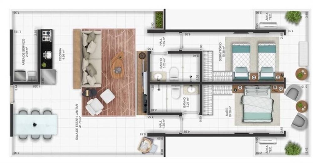 Apartamento, 2 quartos, 93 m² - Foto 3