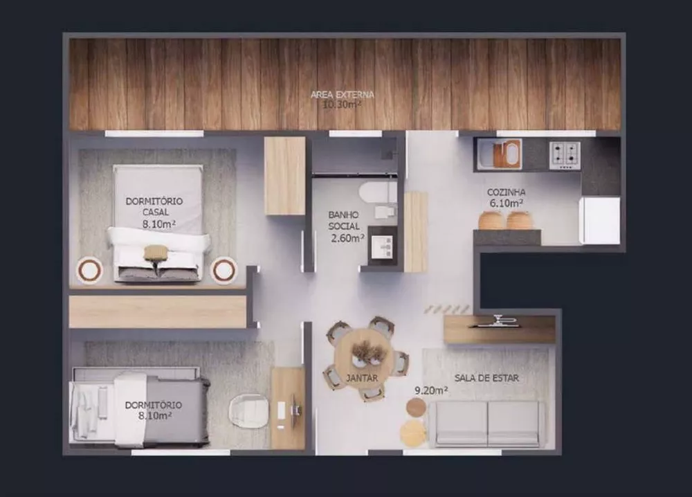 Casa, 2 quartos, 40 m² - Foto 5