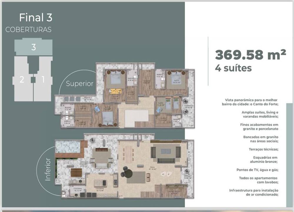 Cobertura, 4 quartos, 370 m² - Foto 8