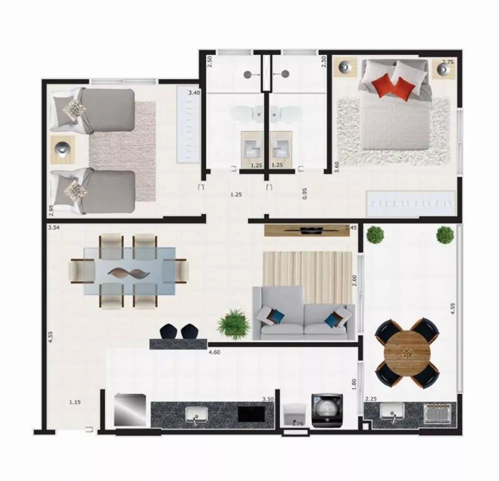 Apartamento, 2 quartos, 77 m² - Foto 4