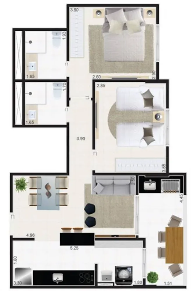 Apartamento, 2 quartos, 68 m² - Foto 6