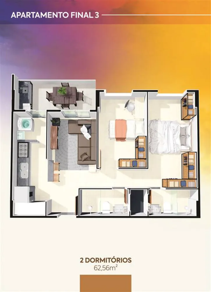 Apartamento, 2 quartos, 63 m² - Foto 4