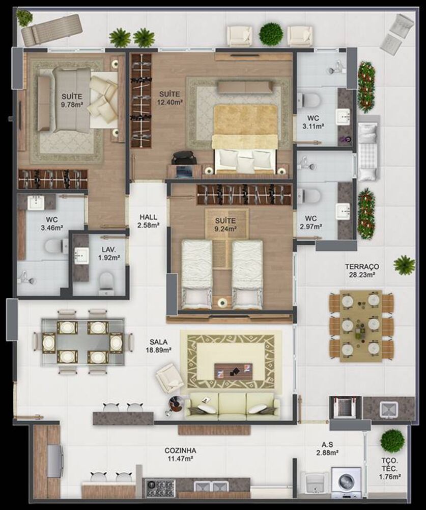 Apartamento, 3 quartos, 120 m² - Foto 5