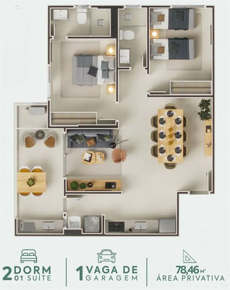 Apartamento, 2 quartos, 78 m² - Foto 12