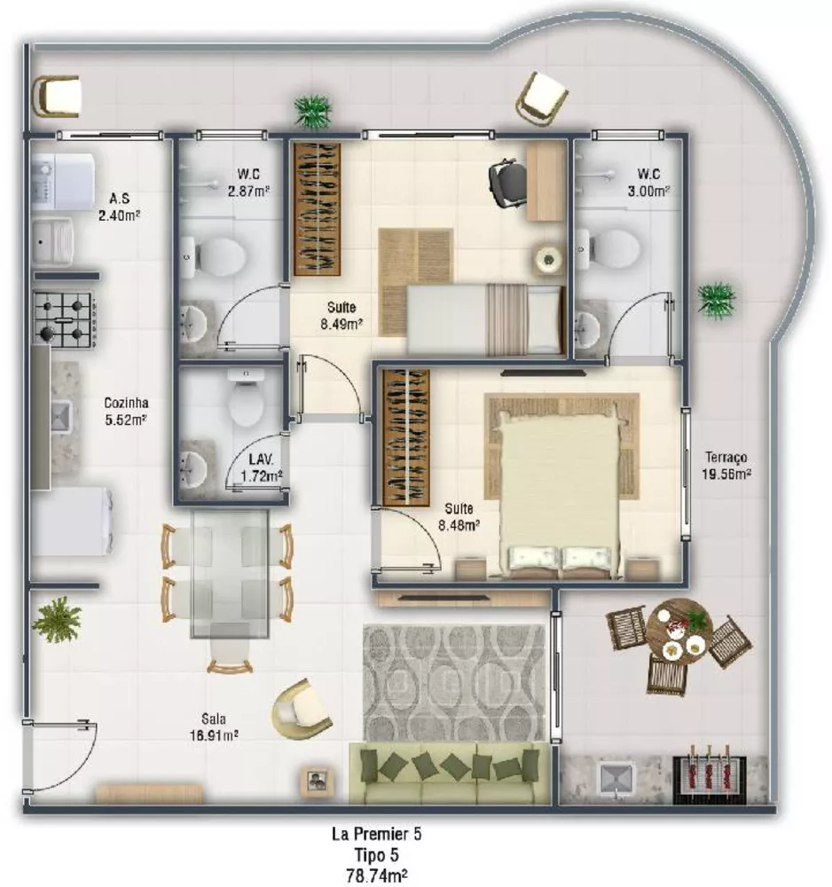 Apartamento, 2 quartos, 79 m² - Foto 5