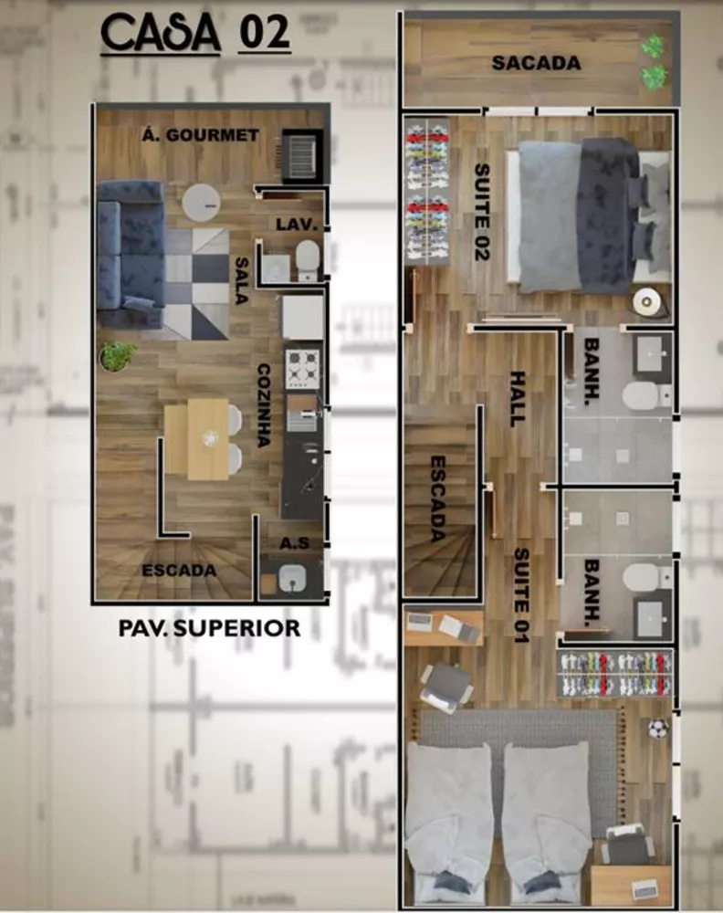 Sobrado, 2 quartos, 80 m² - Foto 7