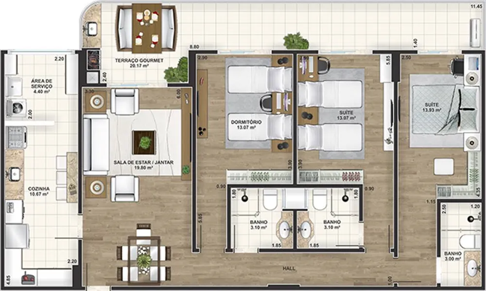 Apartamento, 3 quartos, 123 m² - Foto 5