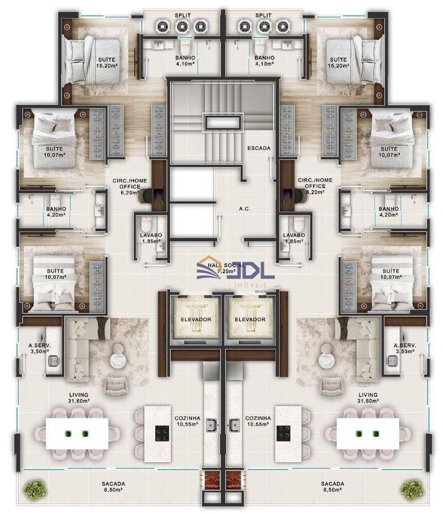 Apartamento, 3 quartos, 120 m² - Foto 2