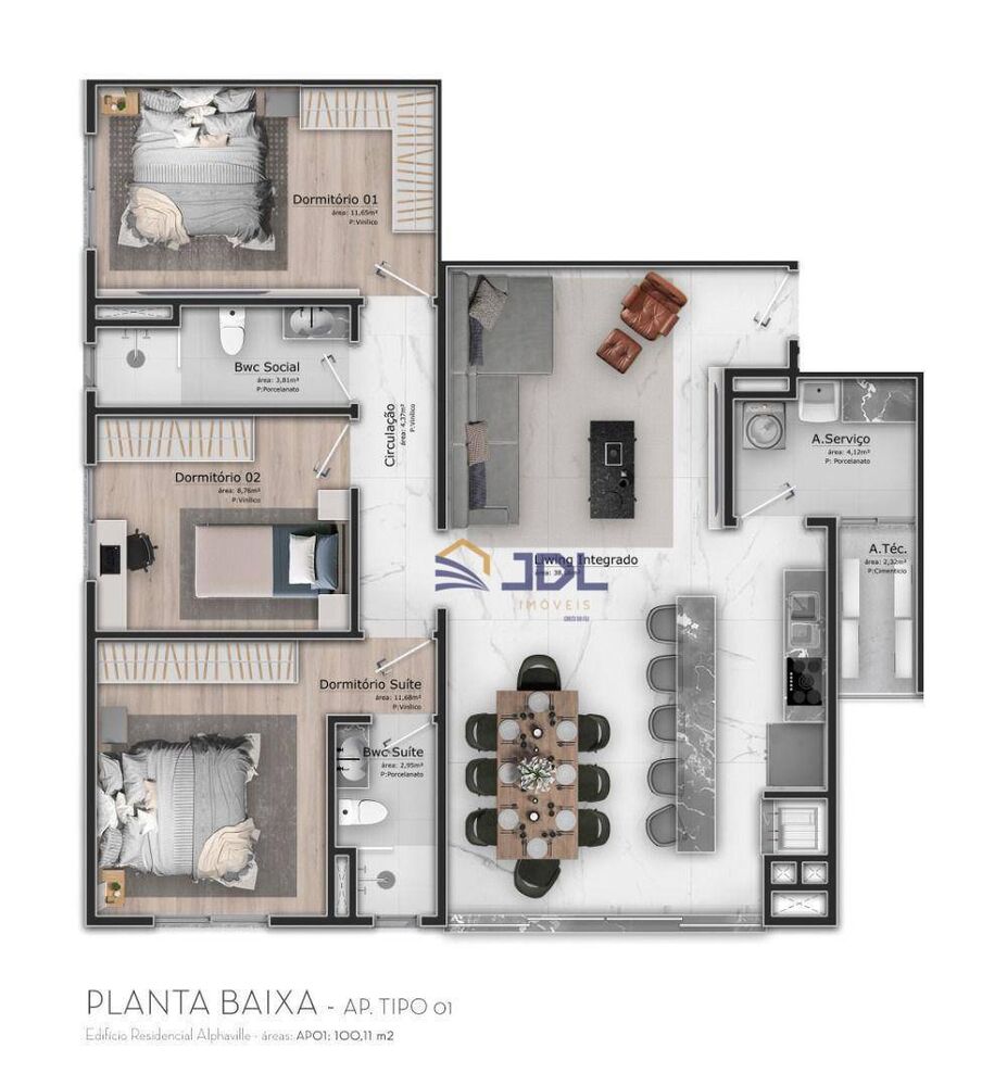 Apartamento, 3 quartos, 100 m² - Foto 18