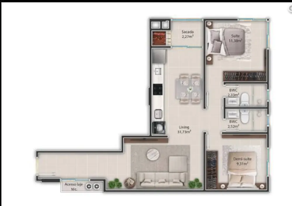 Apartamento, 2 quartos, 66 m² - Foto 7