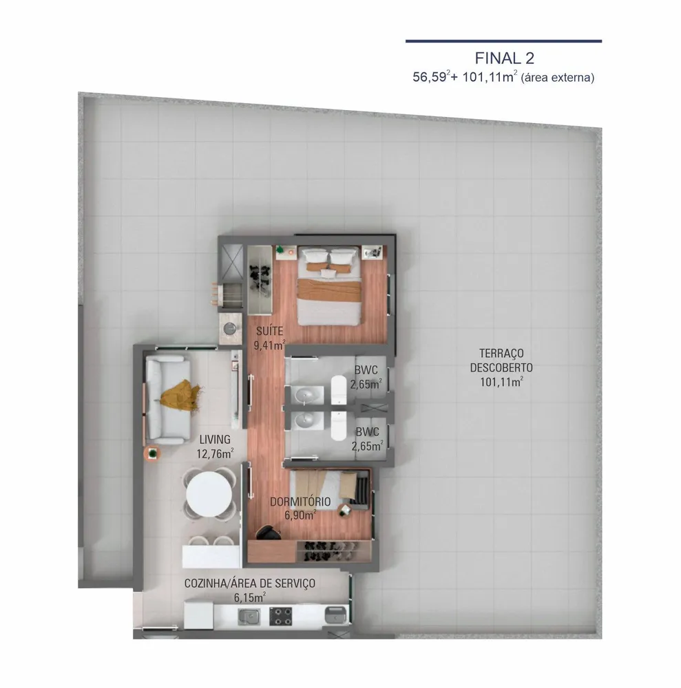 Apartamento, 2 quartos, 55 m² - Foto 5